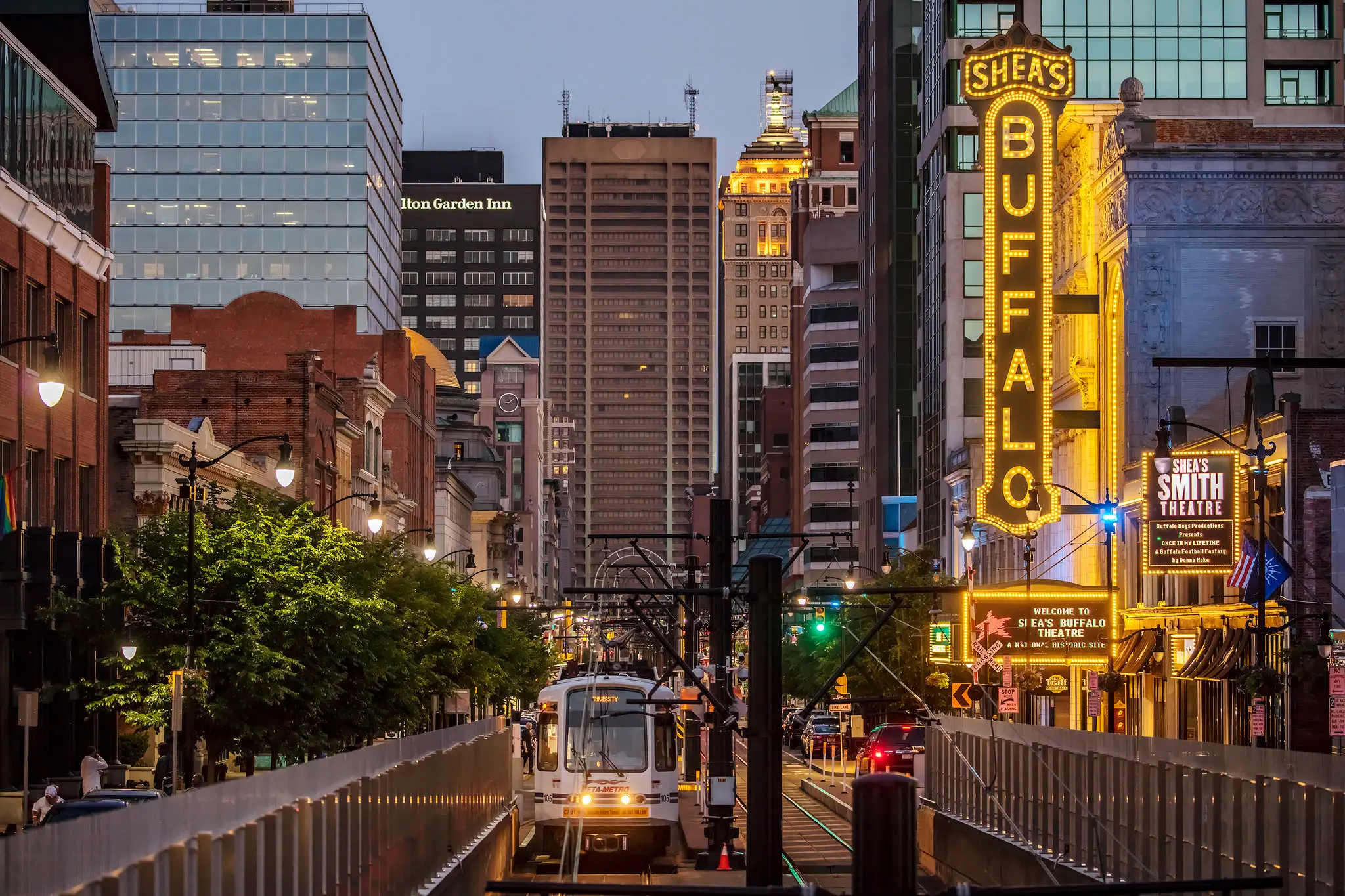 view down Main Street in Buffalo